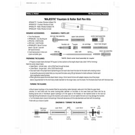 Penn State Industries PKMAJTP Majestic Rollerball Pen Kit Woodturning Project (Chrome & Gun Metal)