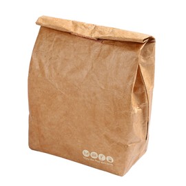 Reusable Insulated Lunch Bag Brown Paper Snack Bag Kraft Paper Insulated Lunch Bag Portable Lunch Bag Kraft Paper Bag Insulated Picnic Outing Supplies(Brown)