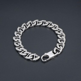 Men's Titanium Steel Chain Bracelet - Stainless Steel Male Hip Hop Cuff