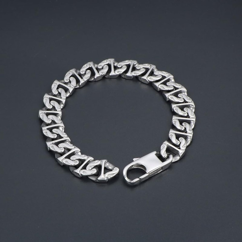 Men's Titanium Steel Chain Bracelet - Stainless Steel Male Hip