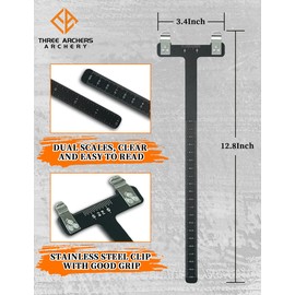 THREE ARCHERS Archery T Bow Square Set Bowstring Nocking Point Buckle Piler for Recurve Bow Hunting Bow (BLACK)