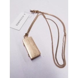 AllSaints  +ALLSAINTS Locket Box Gold-Tone Pendant Necklace