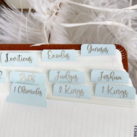 Idyllic Grace - Mint to Be - Gold Bible Tabs - Bible Tabs - 66 Books - Indexing Tabs - Laminated - Durable