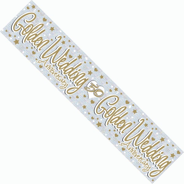 Golden Anniversary Party Decoration Banner Garland 50th Wedding Cheers to