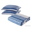 All American Collection Blue and Gray Modern Plaid 2-Piece Twin