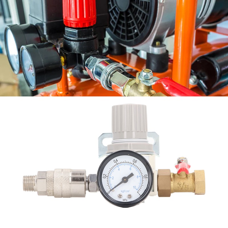 3/8in NPT Air Compressor Regulator with 0 to 1 MPa