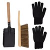 Fireplace Ash Shovel Brush Set Coal Hearth Clean Tools for