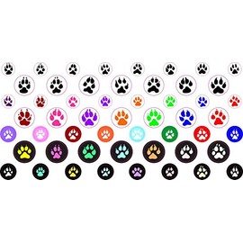 StickerTalk Paw Print Camera Dots Webcam Covers, 1 Sheet of 32 Stickers at 0.25 inches Diameter, 21 Stickers at 0.375 inches Diameter.