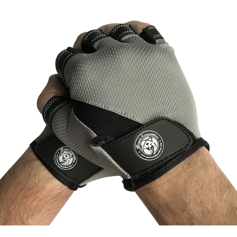 Muscle Composition Exercise Gym Gloves Black/Gray (Medium)