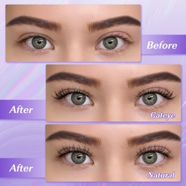 LZM Eyelash Extensions Cluster Lashes - D Curl Eyelashes Individual 10-13 mm Lash Clusters Eyelash Extensions Natural 144 Pieces Individual Eyelashes Thin Band Eyelash Cluster Lashes Natural