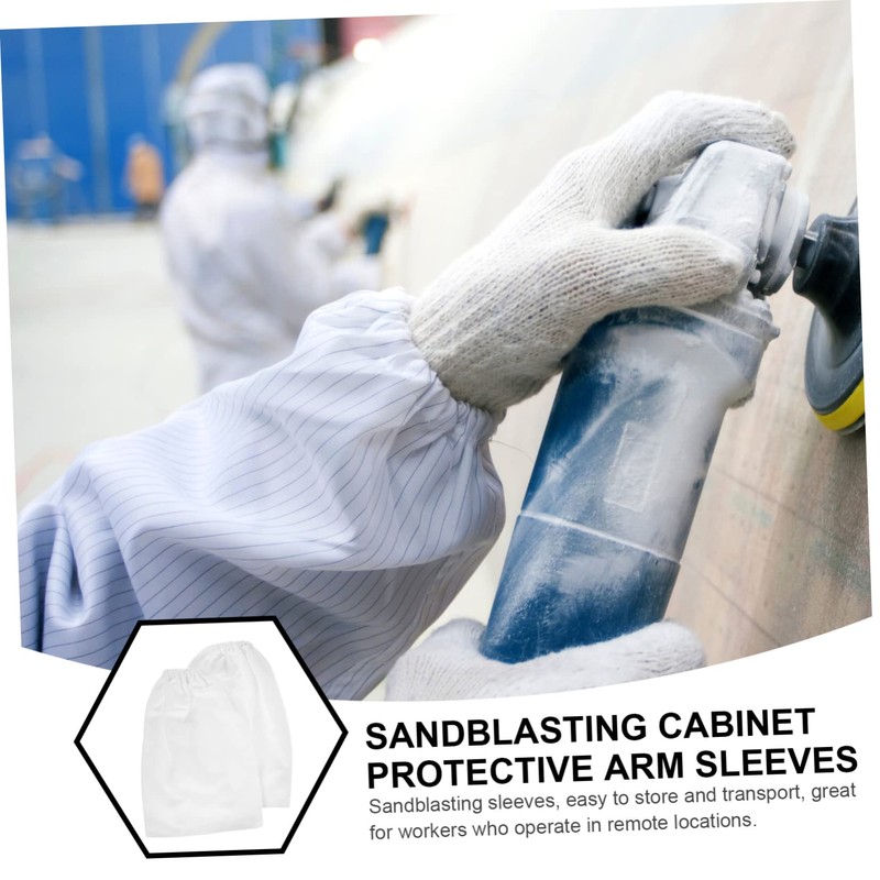 jojofuny Sandblasting Machine Gloves Warm Canvas Sleeves for Men's Industrial