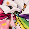 com-four® Bath Poncho with Hood, Beach Towel with Unicorn Motif,