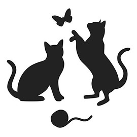Ideen mit Herz Jumbo Punch Cats Motif Size: 6.7 cm x 6.7 cm | Motif Hole Punch for Paper | Gift Tags & Cards Making | Garden, Pet, Children's Birthday, Housewarming, Scrapbooking | Extra Large