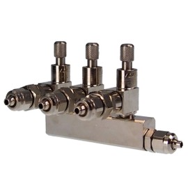 AQUA-NOA CO2 distributor professional RV with 3 fine needle valves and check valves
