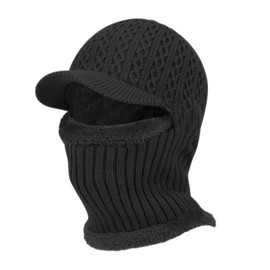 TAGVO Winter Thermal Face Mask, Balaclava, Warm Fleece Lining, Neck Warmer, Windproof, Thick, Cycling, Skiing, Running Face Mask for Adults, Women, Men, Outdoor Sports, Universal Size, black