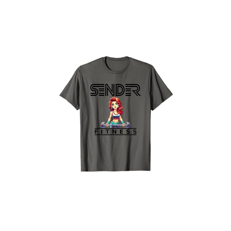 SENDER Fitness athletic girl cartoon character T-Shirt