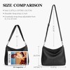 befen Black Genuine Leather Hobo Bags Purses for Women, Women's