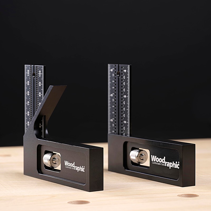 Woodraphic 200mm Combination Square – Metric CNC Marking and Layout
