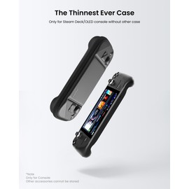 tomtoc Carrying Case Compatible with Steam Deck/Steam Deck OLED, Protective case, Hard Portable Travel Carrying bag for Steam Deck Console, Shockproof, Travel friendly, Black