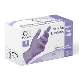 CooPlanet Power-Free Latex-Free Nitrile Exam Gloves, 5.1mil (Medium (Box of 200 Gloves))