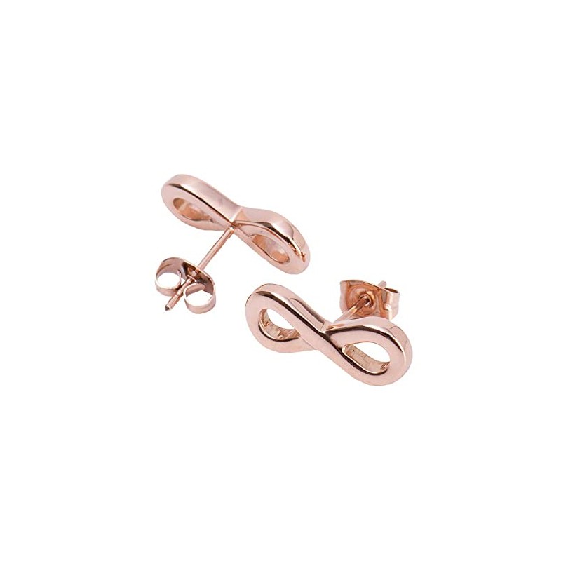 LuckyLy Set Joyería para Mujer Acero Inoxidable Baño Oro Rosa