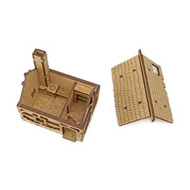 TowerRex Small House DND Terrain Building - DND Accessories for Dungeons & Dragons, Pathfinder, Warhammer, Tabletop Battle map, Wargaming Terrain kit, RPG Scenery for, 32mm, 28mm Miniatures