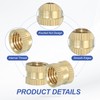 PATIKIL 12 Pcs Threaded Inserts Heat Set, M10x10x12mm Female Brass