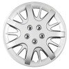 Elite Auto Chrome 4-Pack of 16' Push-on Silver Hubcaps fit