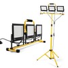 30000 Lumen Work Lights with Stand, 3 Adjustable Head LED
