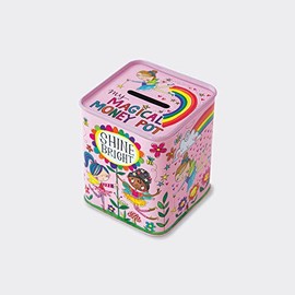 Rachel Ellen Fairies Money Box, 92mm x 77mm x 77mm, Multicoloured, One Size (MONBOX33)