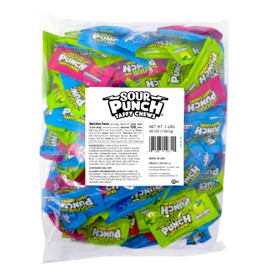 Adams & Brooks, Inc. Sour Punch Chews Sour Chewy Candy Individually Wrapped Bulk Taffy – Sour Punch Taffy Candy Bulk, Candy Chews (3 Pound Bulk Candy) (Assorted)