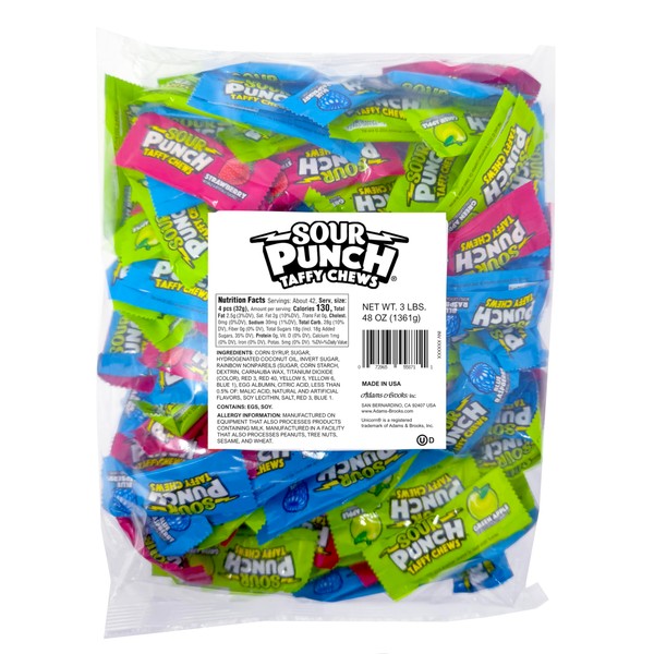 Adams & Brooks, Inc. Sour Punch Chews Sour Chewy Candy