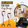 VIVA CARE Walking Cane with 4 Prongs & Extra Handle