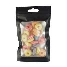 Black with Window Flat Reclosable Storage Bags for Small Business, Bulk, Freeze Dried Candy, Party Favor, Beauty Wax Melt, Accessories Packaging Bags with Hang Hole (100, 2.76 inch x 3.94 inch)