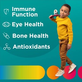 Centrum Centrum Junior MultiGummies Tropical Fruit Multivitamin and Multimineral Supplement, Pineapple-Mango, Dragonfruit, and Passionfruit Flavours, 60 count