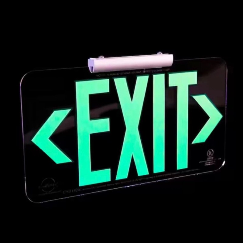 LUMAWARE Mirror Lucite 50’ Visibility Emergency Exit Sign LED