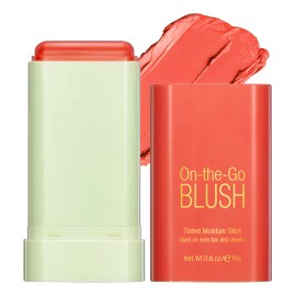 Rubor En Barra,/labialOjos, Mejillas Y Labios-Acabado Natural Y Difuminado Suave – Tono #3 Coral Orange