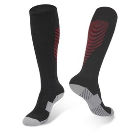 3 Pairs Soccer Socks, Sport Knee High Socks Calf Compression Athletic Socks for Adult Men and Women Football, Running (AU, Numeric, 5, 11, Regular, Regular, Style 1-3 Pairs)