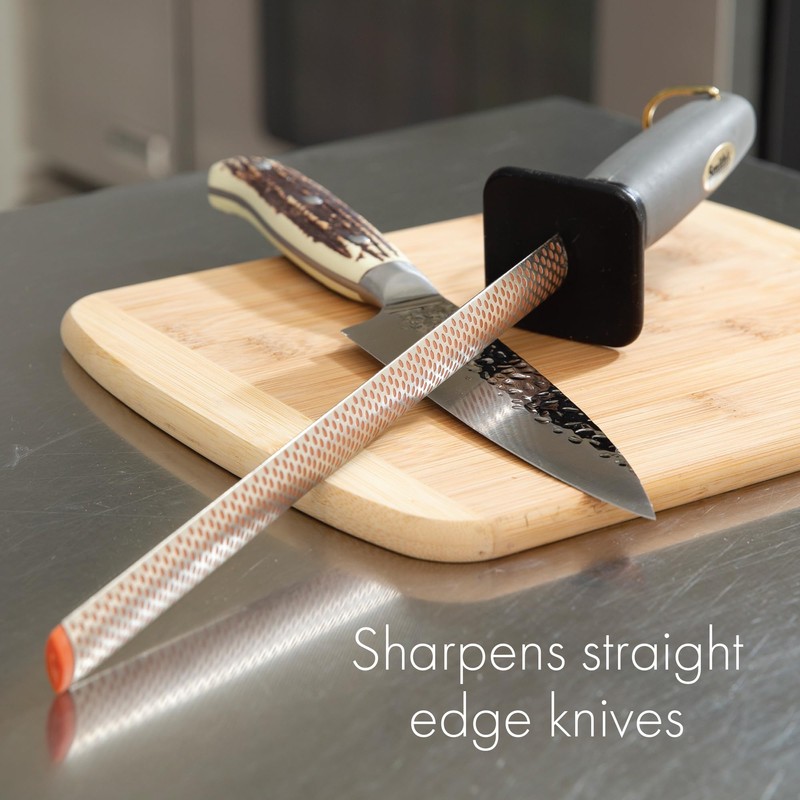 Smith's 3001 10” Oval Diamond Sharpening Steel Rod – Grey