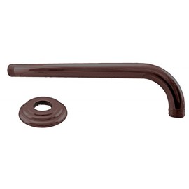 Westbrass D3700-1-12 1/2" IPS x 10" IPS Wall Mount 90-Degree Rain Shower Arm with Flange, Oil Rubbed Bronze
