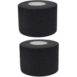 2 PCS Disposable Barber Neck Strips Waterproof Neck Paper Tissue Roll for Salon Haircutting Styling Coloring Black