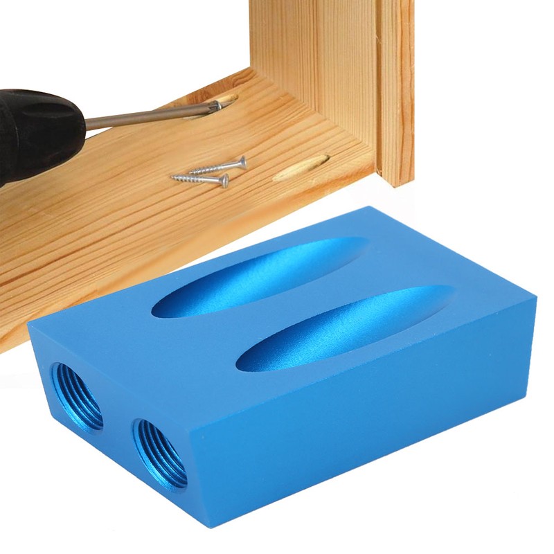 Aluminum Alloy Woodworking Drilling Oblique Hole Locator Positioner Kit Carpentry
