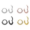 PIERCINGLINE Titanium Clicker Crystals + Balls Ring Nose Septum Ear