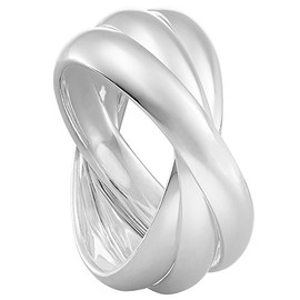 Vinani Women's Ring 3 Wrap Ring Solid Shiny 3 Rings Movable 925 Sterling Silver Triple Ring 2R3A, Sterling Silver, No Gemstone