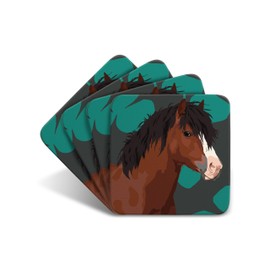 Pony - Set of 4 Coasters - Leslie Gerry Animal Gifts
