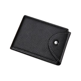 AfitLulu Card and ID Cases, Credit Card Holder for Men and Women Multifunctional Slim Wallet with 2 Photo/Driver Positions (3.5 * 2.5 inches) and 6 Card Positions 2-in-1 Card Protection Cover (Black)