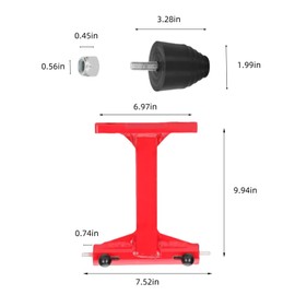 240110 4-Stroke Transom Saver Motor Tote for Mercury 75/90/115/200/225/250/300HP and V6 175HP Engines, Stainless Steel Frame, Transom Mount (Black)