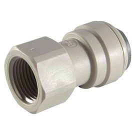 JOHN GUEST - 3/8" OD TUBE X 3/8" BSP FEMALE ADAPTOR - BSPP Thread, Flat End (Push-in Fittings, Imperial)