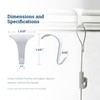 Picture Rail Hooks White - Supports 8 lbs - 10