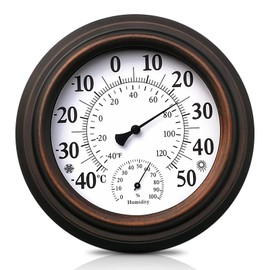 Thermometer Indoor Outdoor Weather Station Analogue Outdoor Thermometer Analogue Thermometer with Humidity Meter Thermometer Hygrometer Analogue Hygrometer Analogue Storm Glass for Weather Forecast
